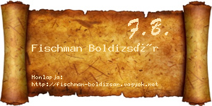 Fischman Boldizsár névjegykártya